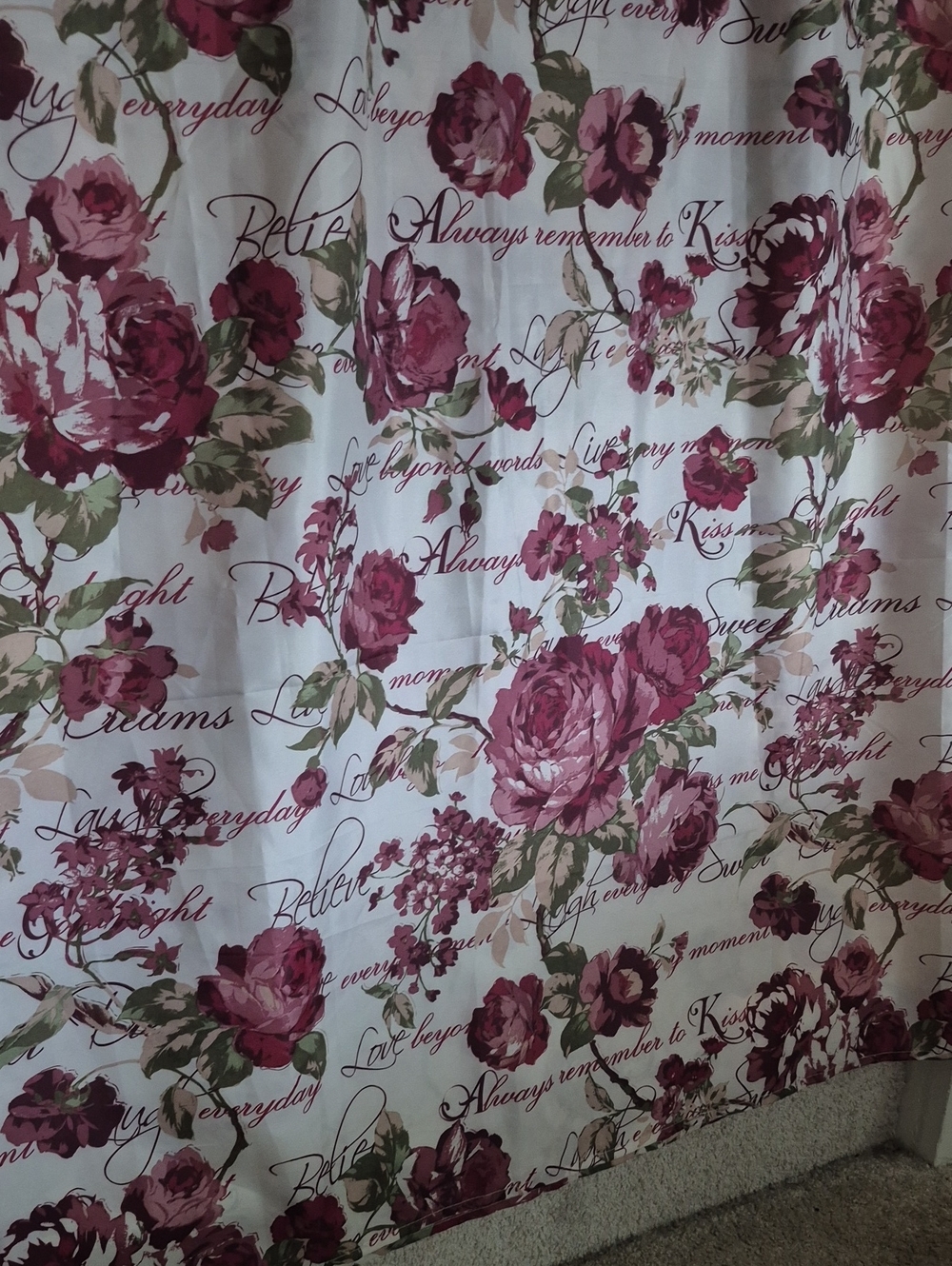 Romantic Vintage Style Floral Shower Curtain